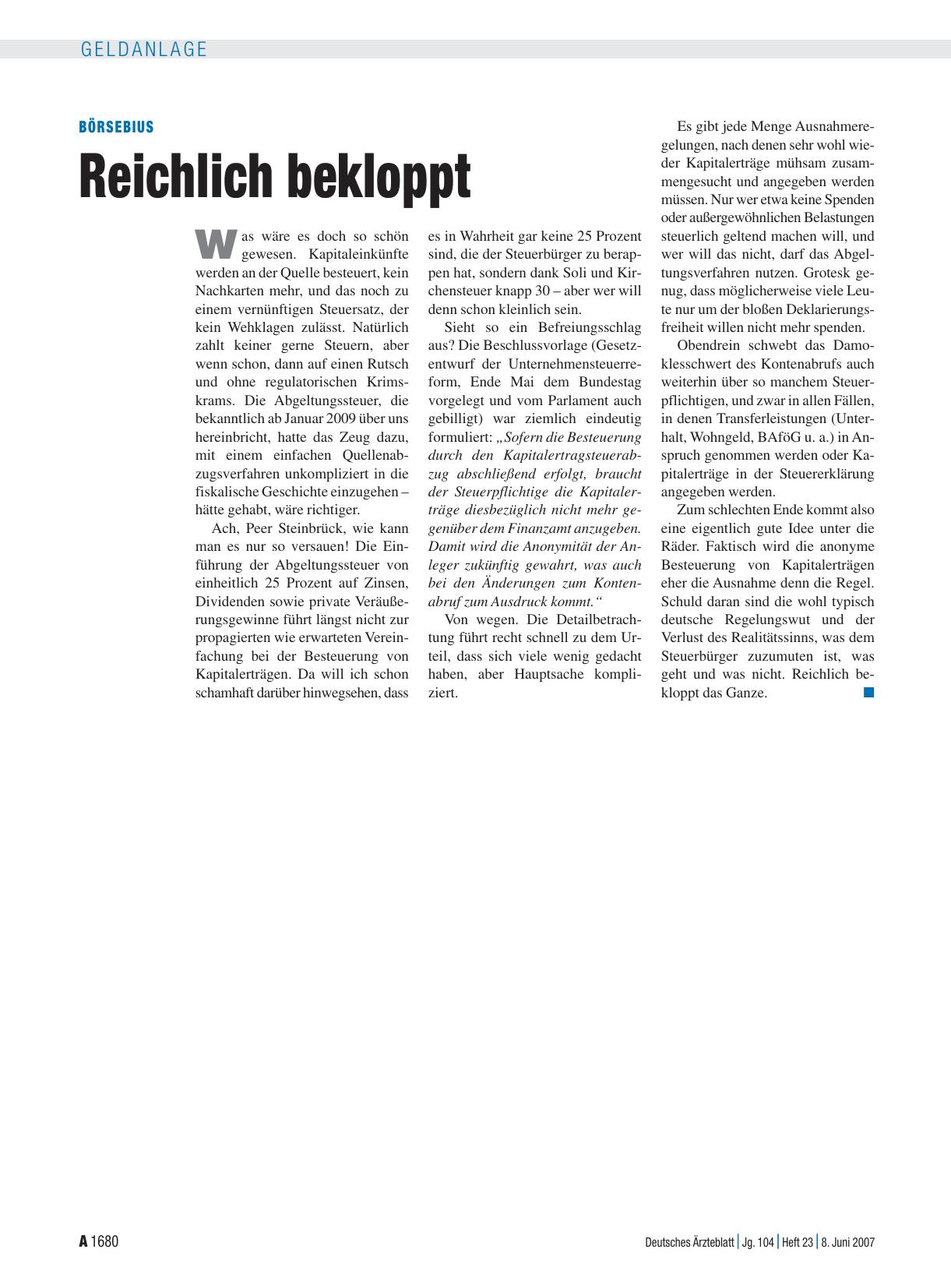 Vorschauseite 1: Reichlich bekloppt