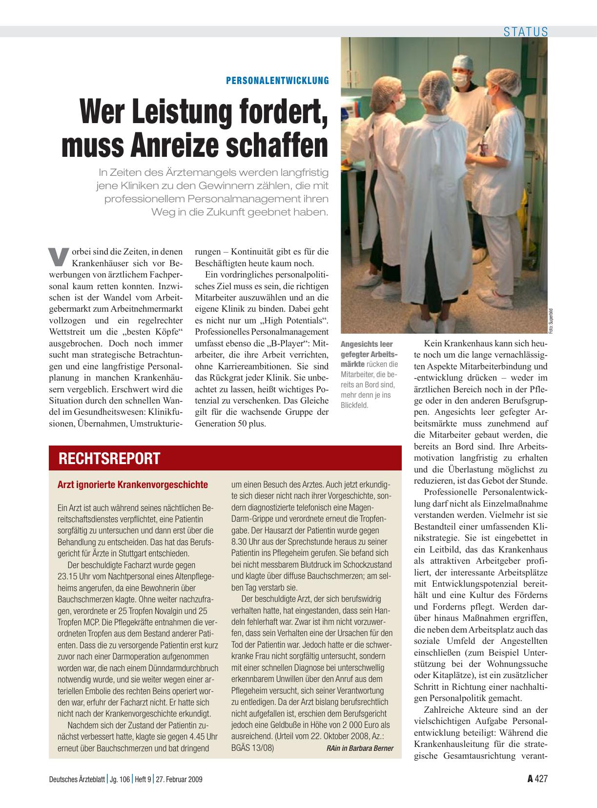 Vorschauseite 1: Arzt ignorierte Krankenvorgeschichte