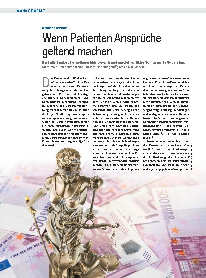 Vorschauseite 1: Schadensersatz: Wenn Patienten Ansprüche geltend machen