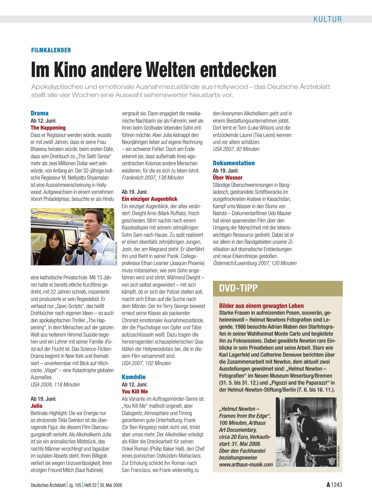 Vorschauseite 1: Filmkalender: Im Kino andere Welten entdecken
