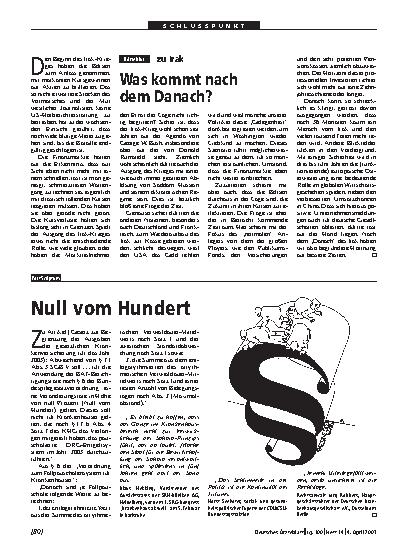 Vorschauseite 1: zu Irak: Was kommt nach dem Danach?