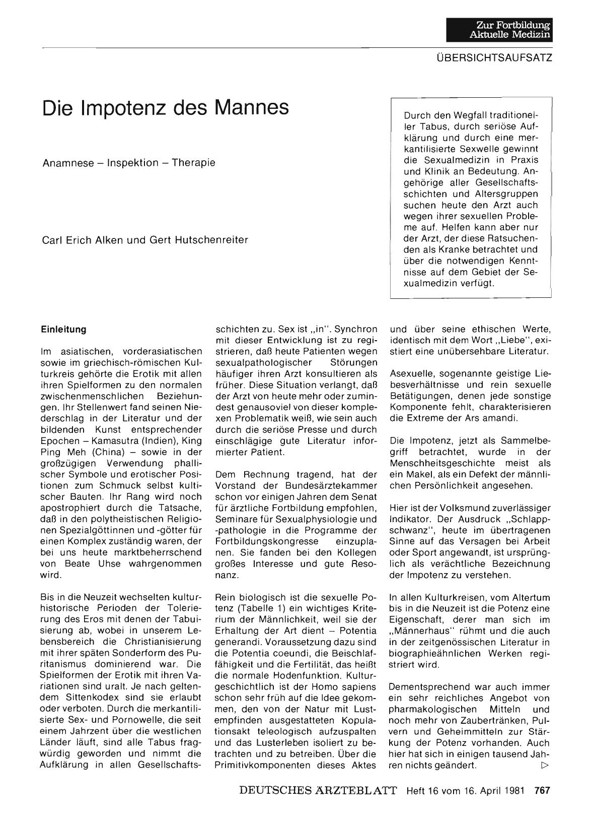 Vorschauseite 1: Die Impotenz des Mannes