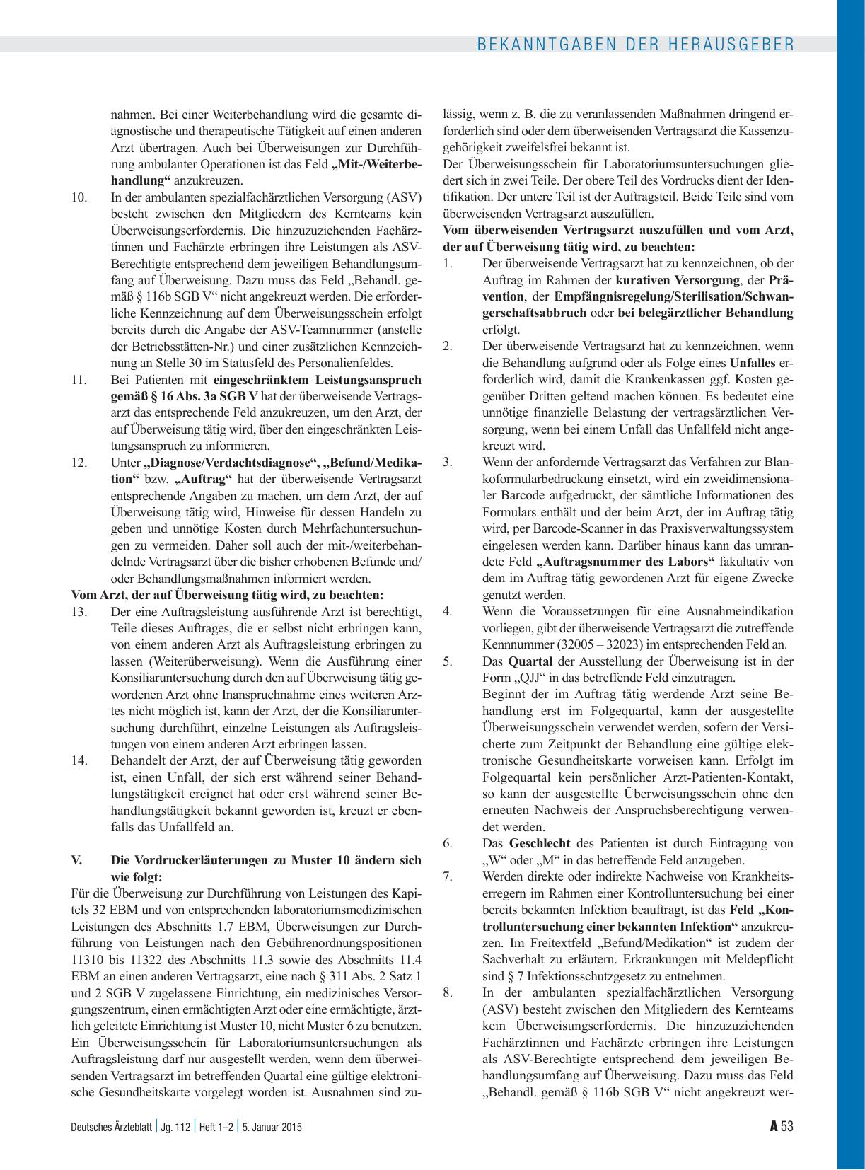 Vorschauseite 3: 36. Änderung der Vereinbarung über Vordrucke für die vertragsärztliche Versorgung