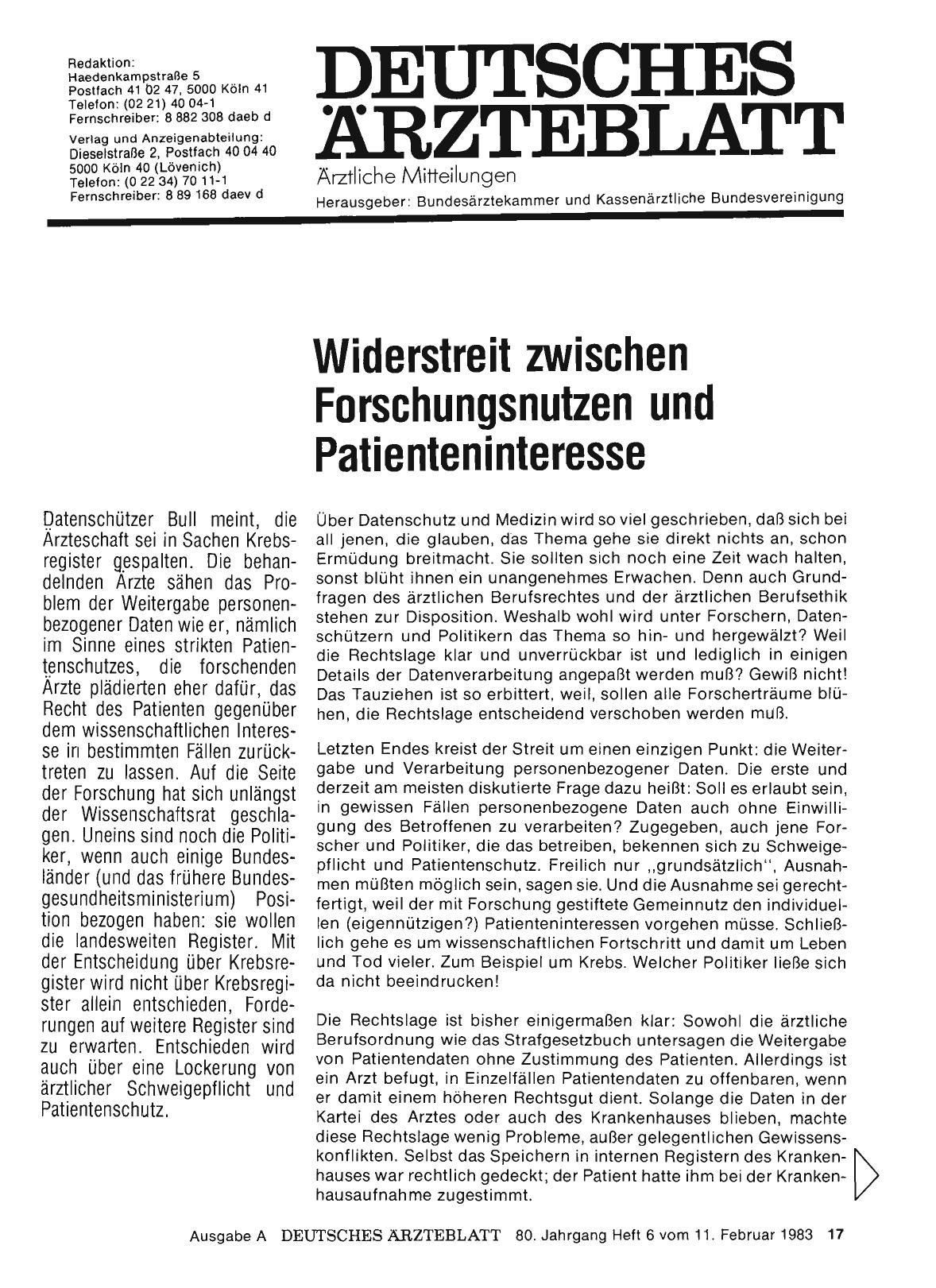 Vorschauseite 1: Widerstreit zwischen Forschungsnutzen und Patienteninteresse
