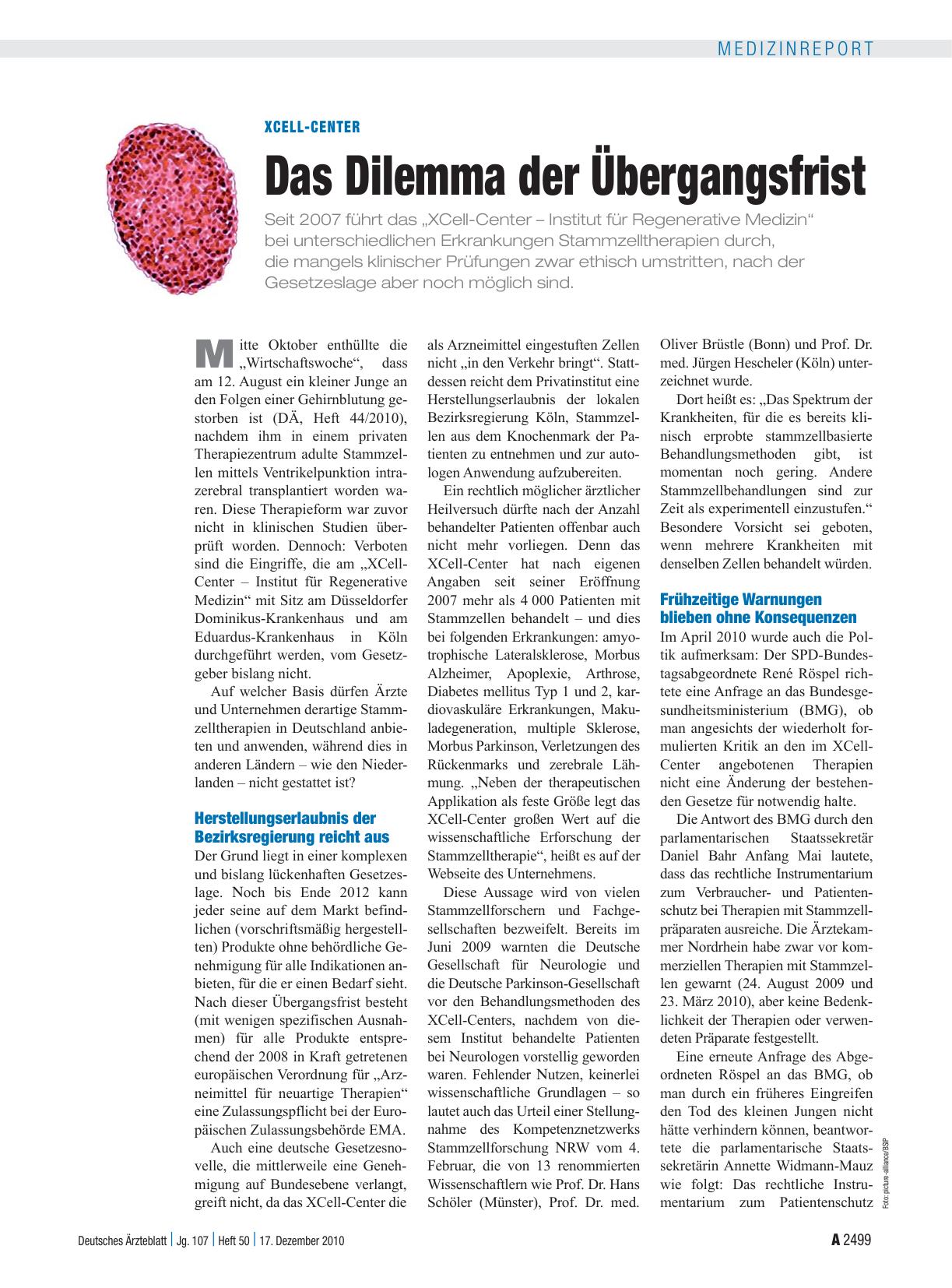 Vorschauseite 1: XCell-Center: Das Dilemma der Übergangsfrist