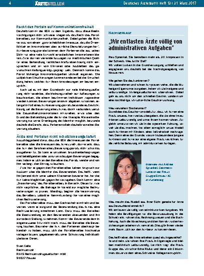 Vorschauseite 1: „Wir entlasten Ärzte völlig von administrativen Aufgaben“