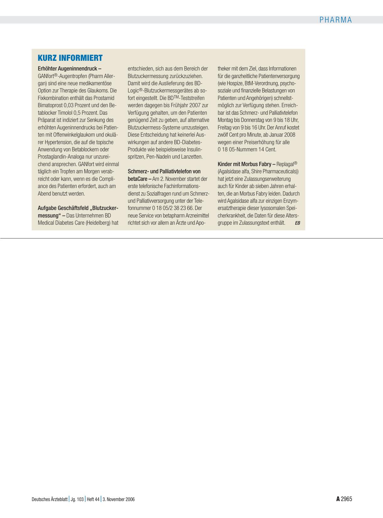 Vorschauseite 1: KURZ INFORMIERT