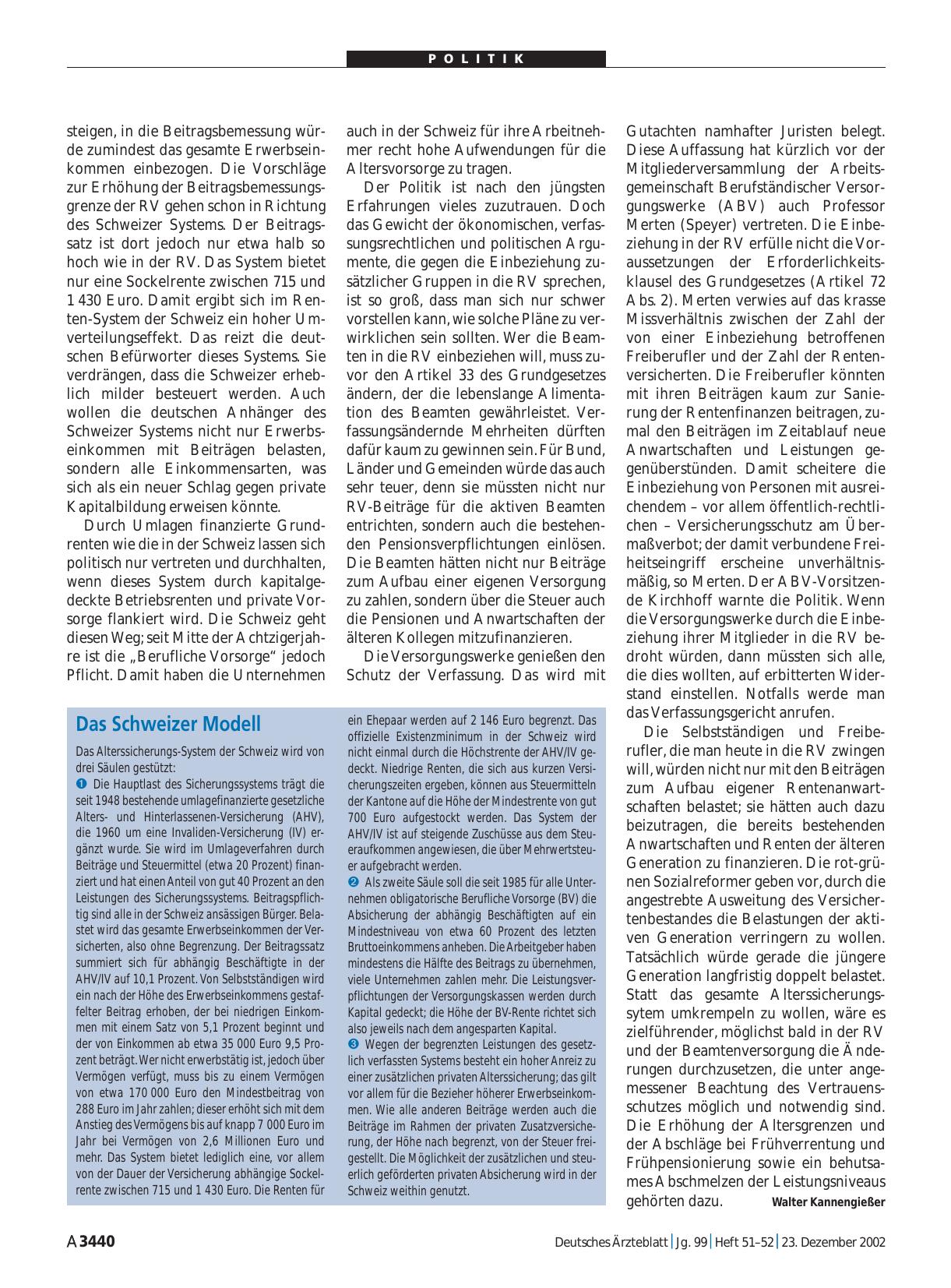 Vorschauseite 1: Das Schweizer Modell
