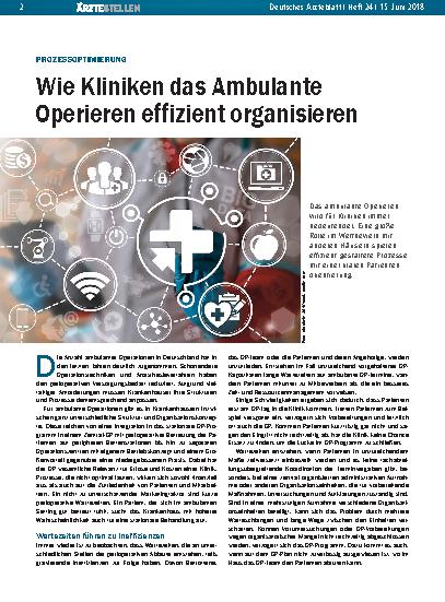 Vorschauseite 1: Prozessoptimierung: Wie Kliniken das Ambulante Operieren effizient organisieren