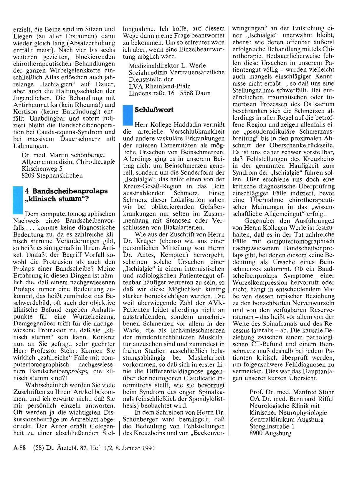 Vorschauseite 1: Diagnostik der „Ischialgie“: 4 Bandscheibenprolaps „klinisch stumm“?