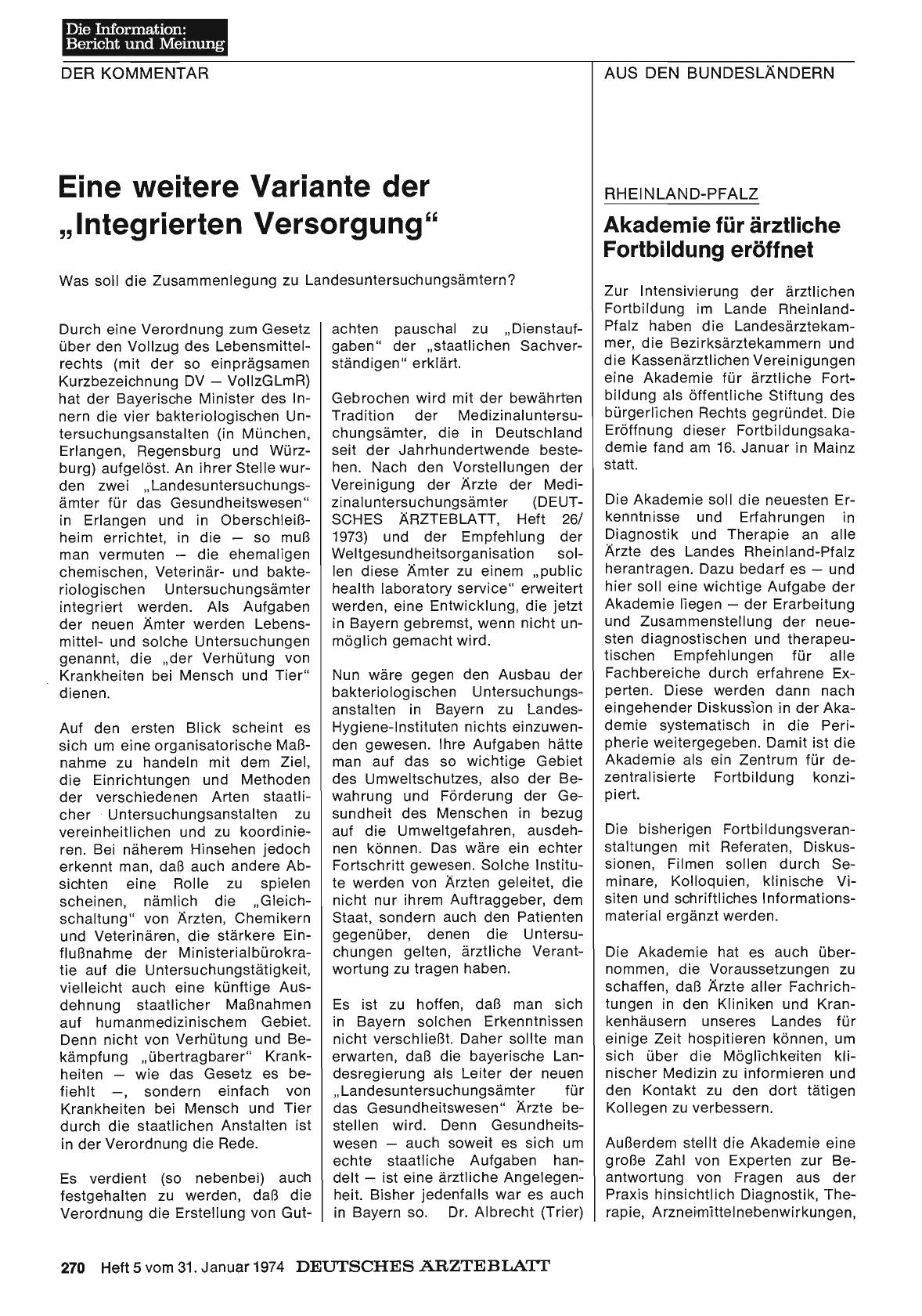 Vorschauseite 1: Rheinland-Pfalz: Akademie für ärztliche Fortbildung eröffnet