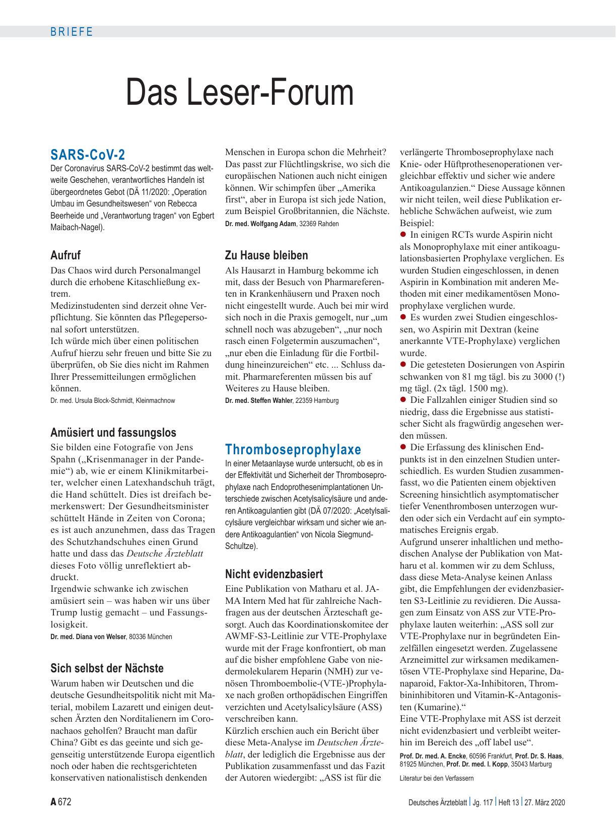 Vorschauseite 1: SARS-CoV-2: Zu Hause bleiben