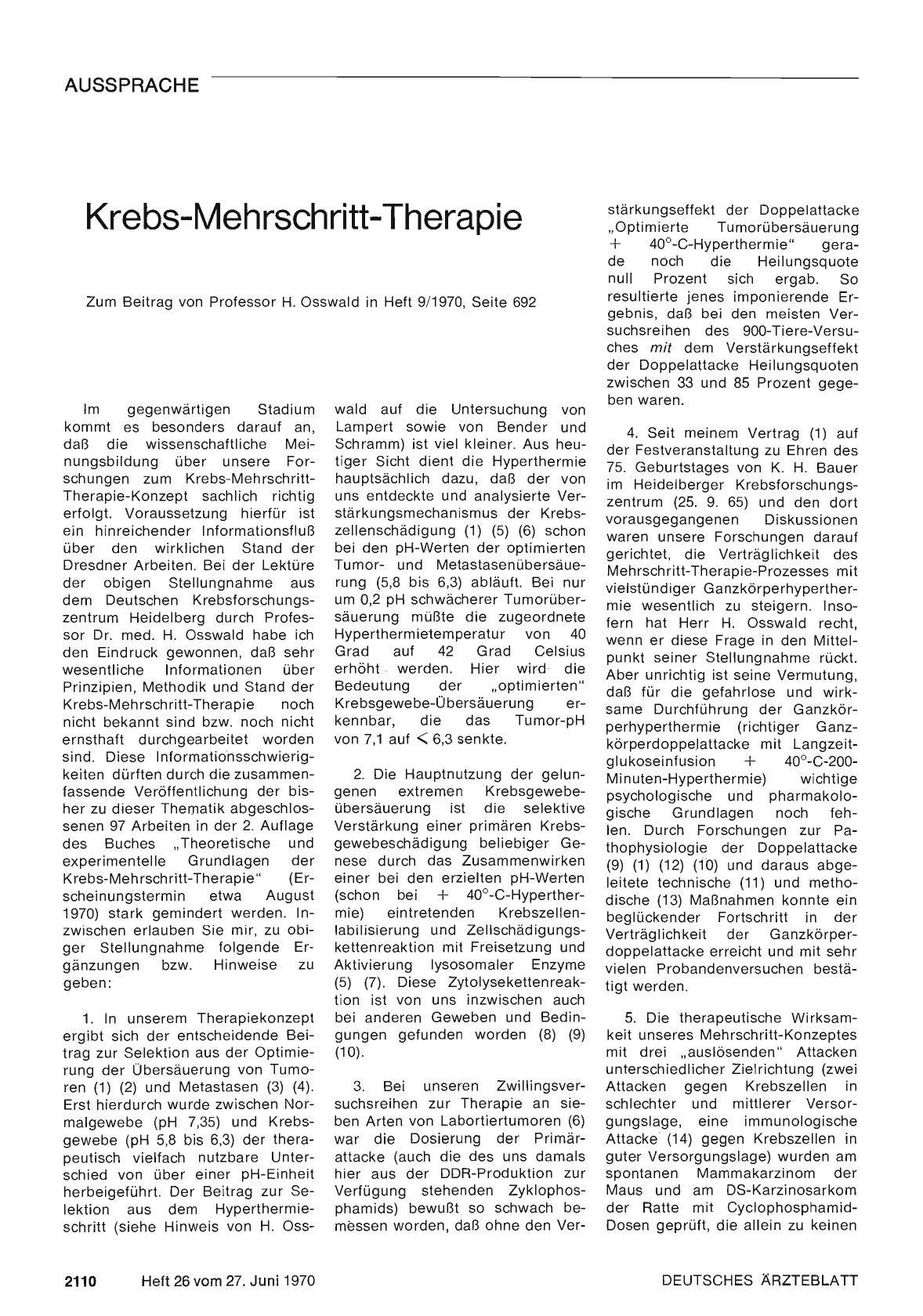 Vorschauseite 1: Krebs-Mehrschritt-Therapie