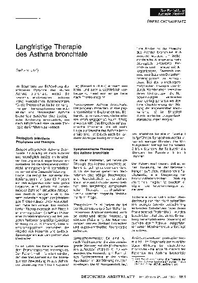 Vorschauseite 1: Langfristige Therapie des Asthma bronchiale