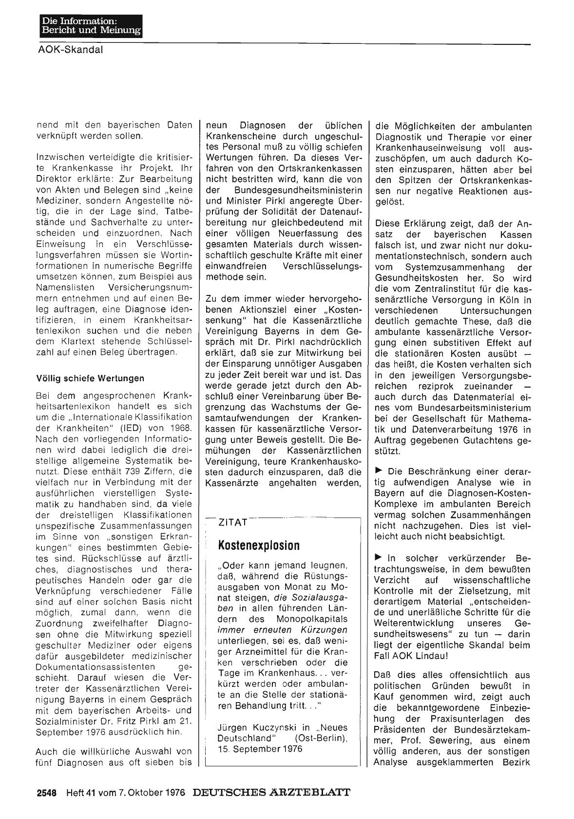 Vorschauseite 1: Kostenexplosion