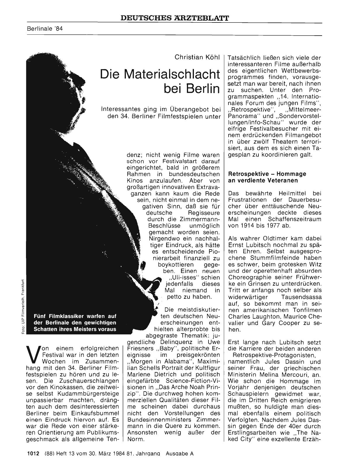 Vorschauseite 1: Die Materialschlacht bei Berlin