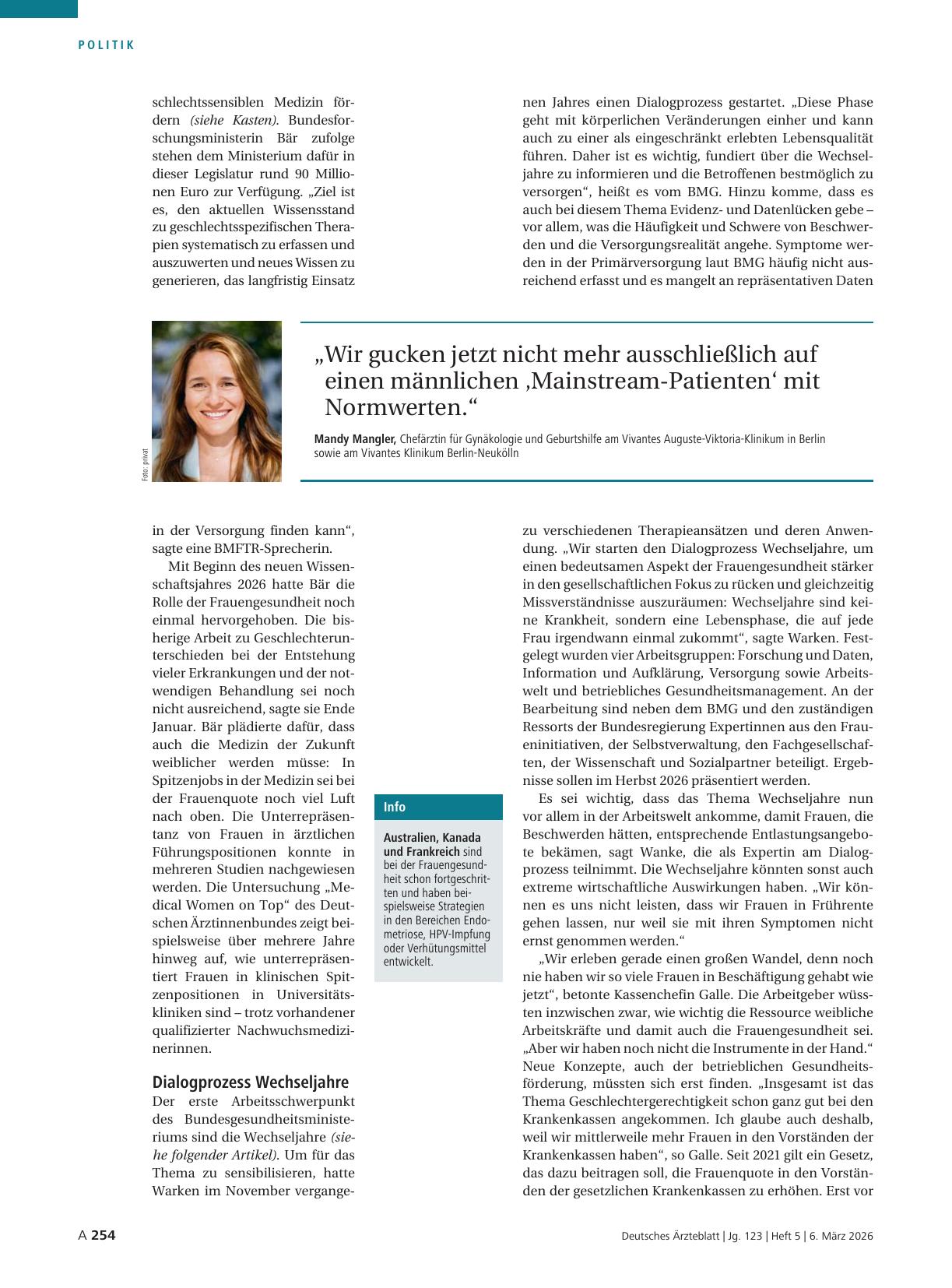 Vorschauseite 3: Frauengesundheit: Raus aus der Nische