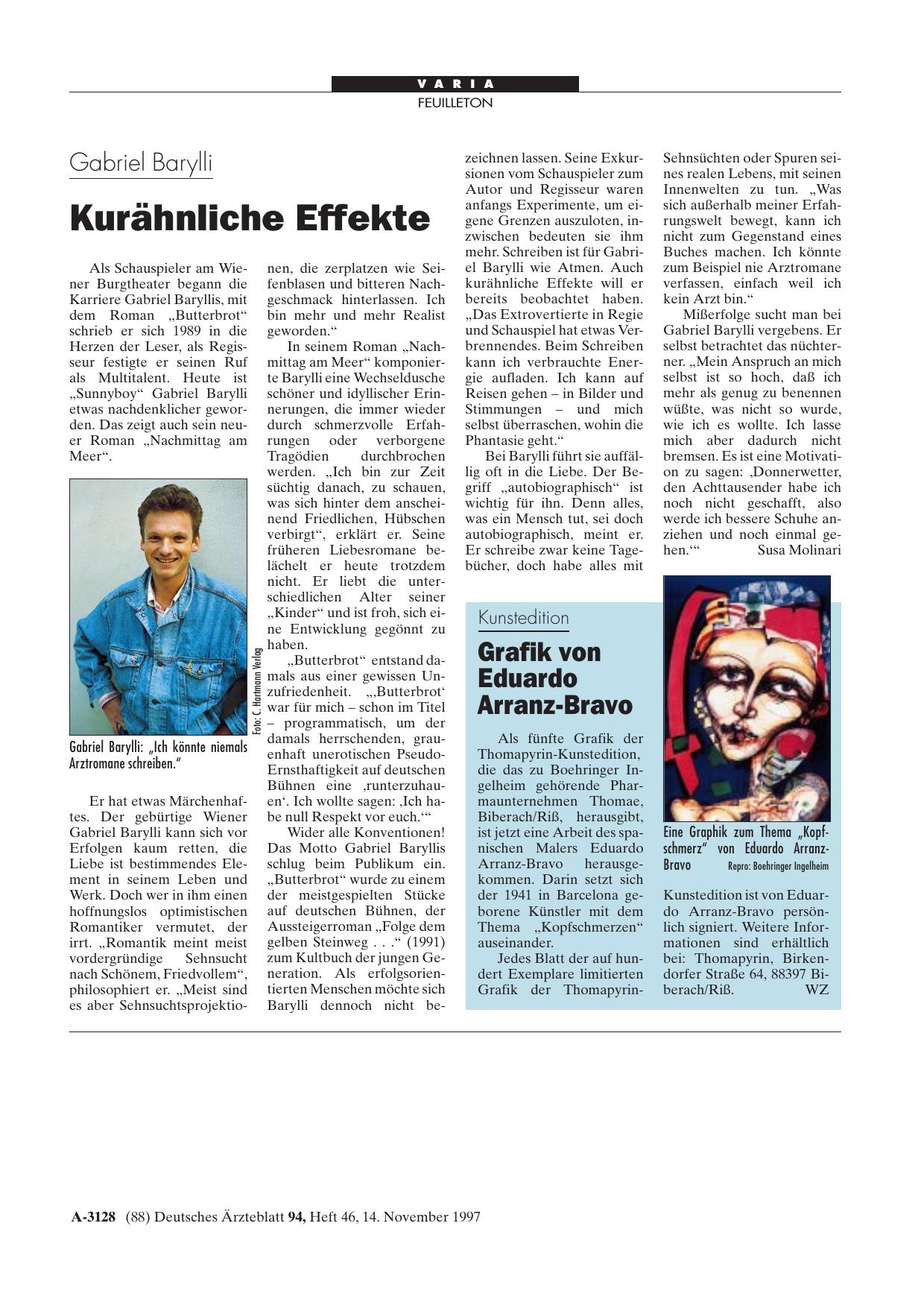 Vorschauseite 1: Gabriel Barylli: Kurähnliche Effekte