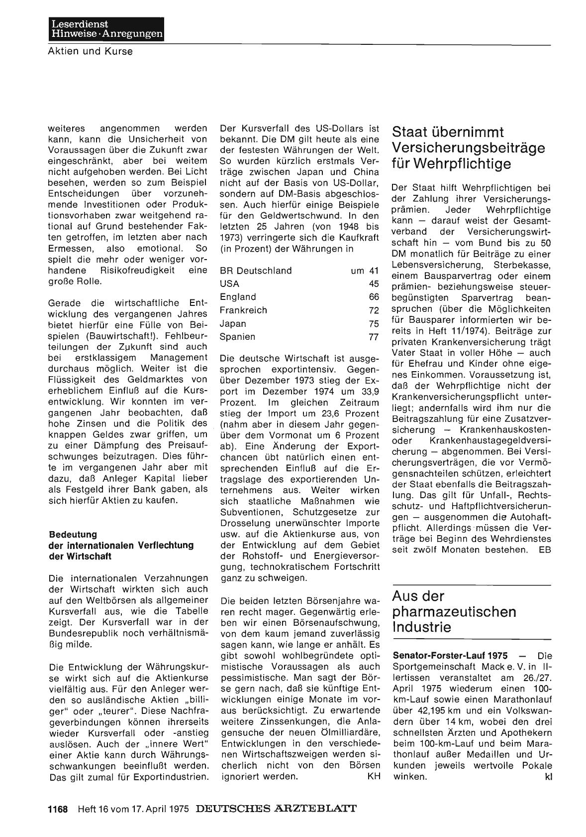 Vorschauseite 1: Staat übernimmt Versicherungsbeiträge für Wehrpflichtige
