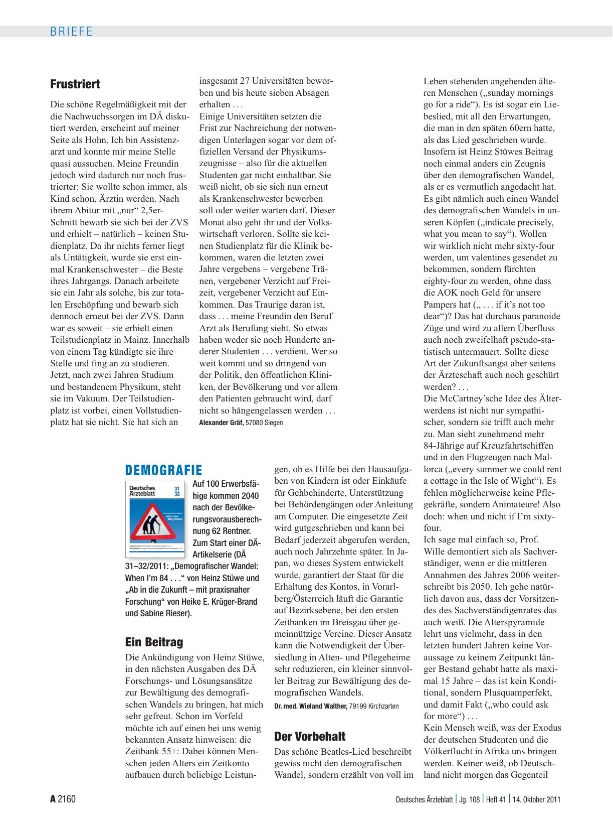 Vorschauseite 1: Demografie: Ein Beitrag