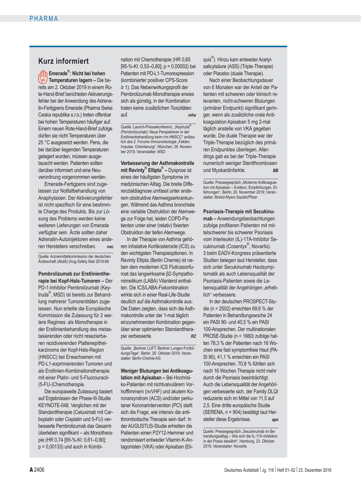 Vorschauseite 1: Kurz informiert