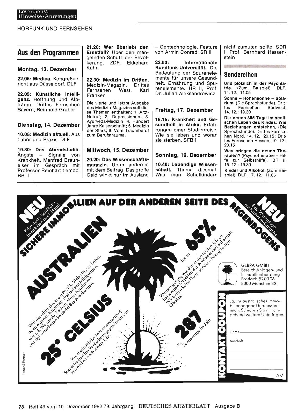 Vorschauseite 1: Aus den Programmen
