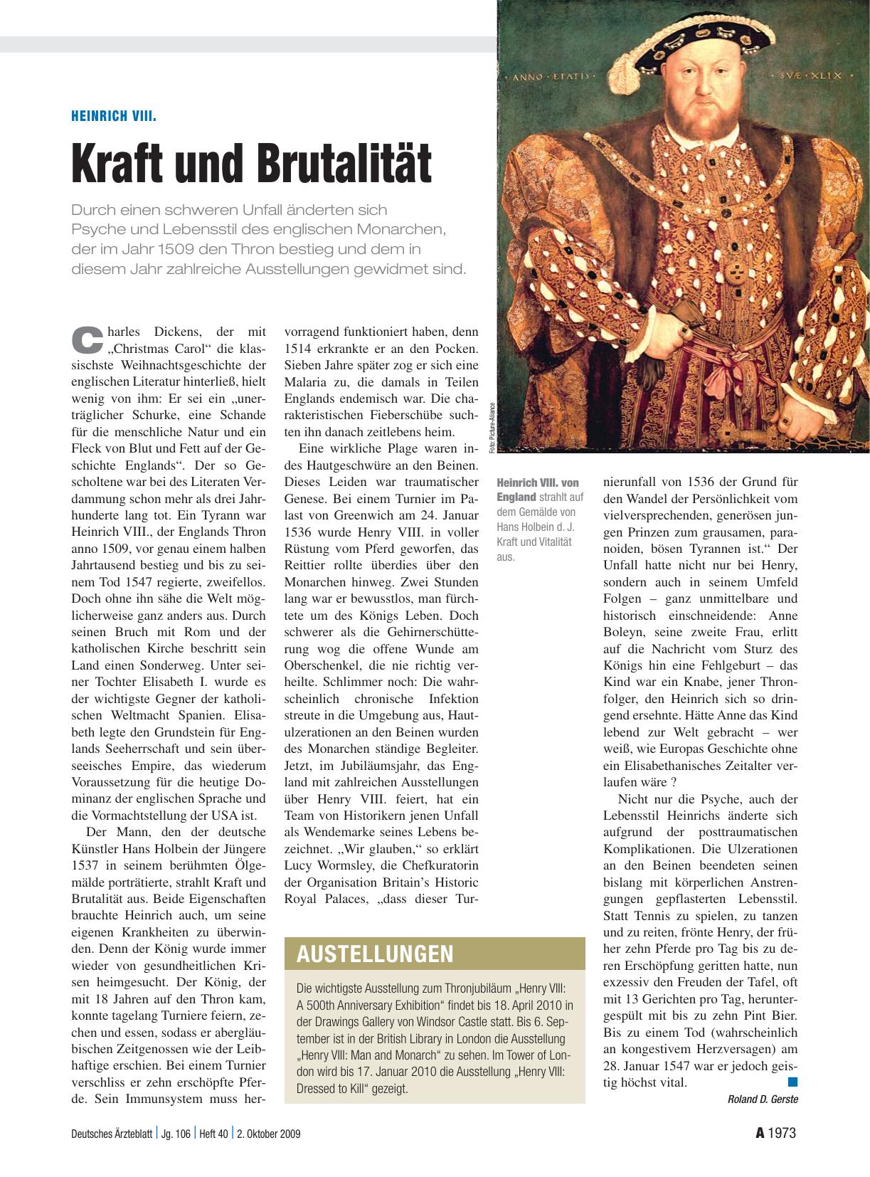 Vorschauseite 1: Heinrich VIII. : Kraft und Brutalität