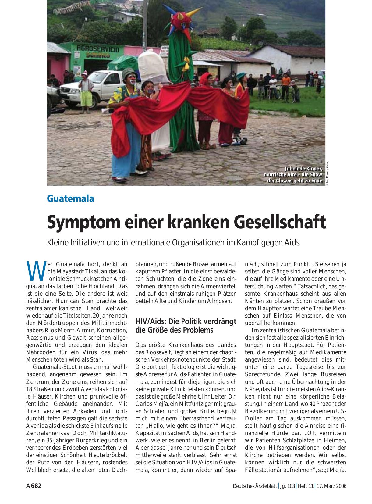Vorschauseite 1: Guatemala: Symptom einer kranken Gesellschaft