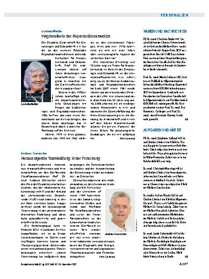 Vorschauseite 1: Andreas Greinacher: Herausragende Teamleistung in der Forschung