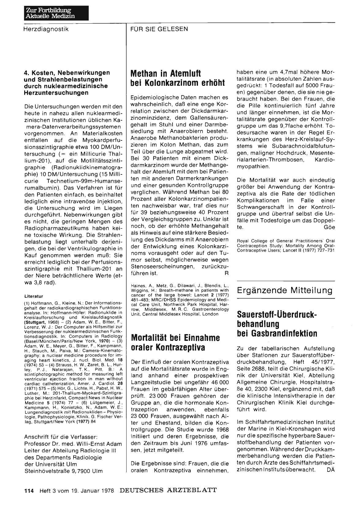 Vorschauseite 1: Methan in Atemluft bei Kolonkarzinom erhöht