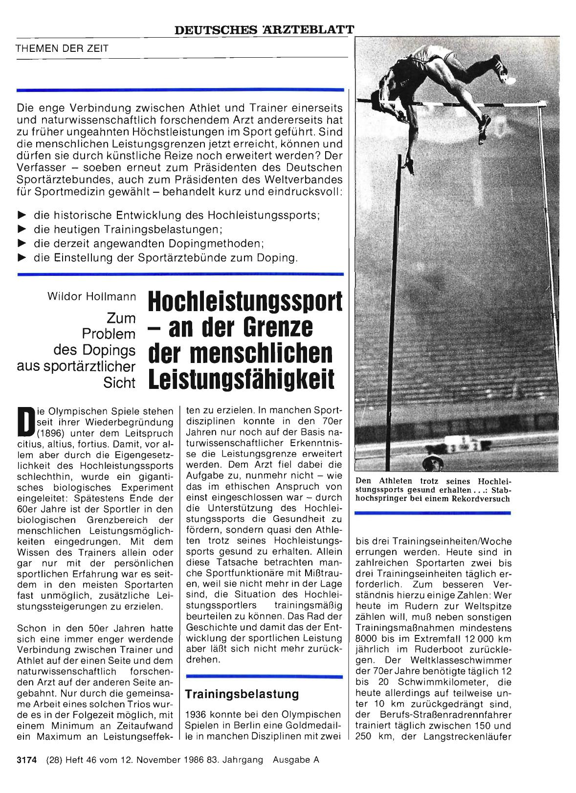 Vorschauseite 1: Hochleistungssport - an der Grenze der menschlichen Leistungsfähigkeit