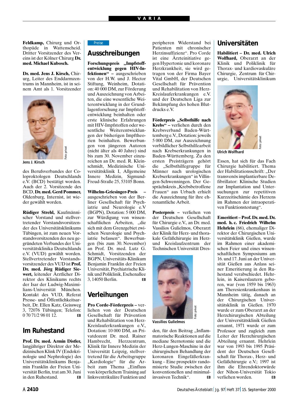 Vorschauseite 1: Ausschreibungen