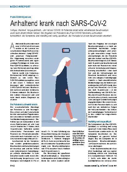 Vorschauseite 1: Post-COVID-Syndrom: Anhaltend krank nach SARS-CoV-2