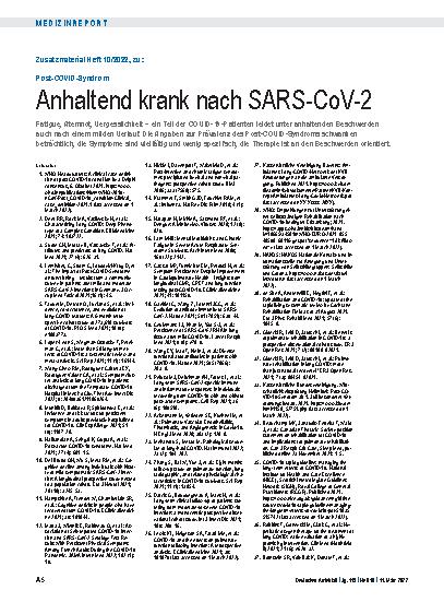 Vorschauseite 5: Post-COVID-Syndrom: Anhaltend krank nach SARS-CoV-2
