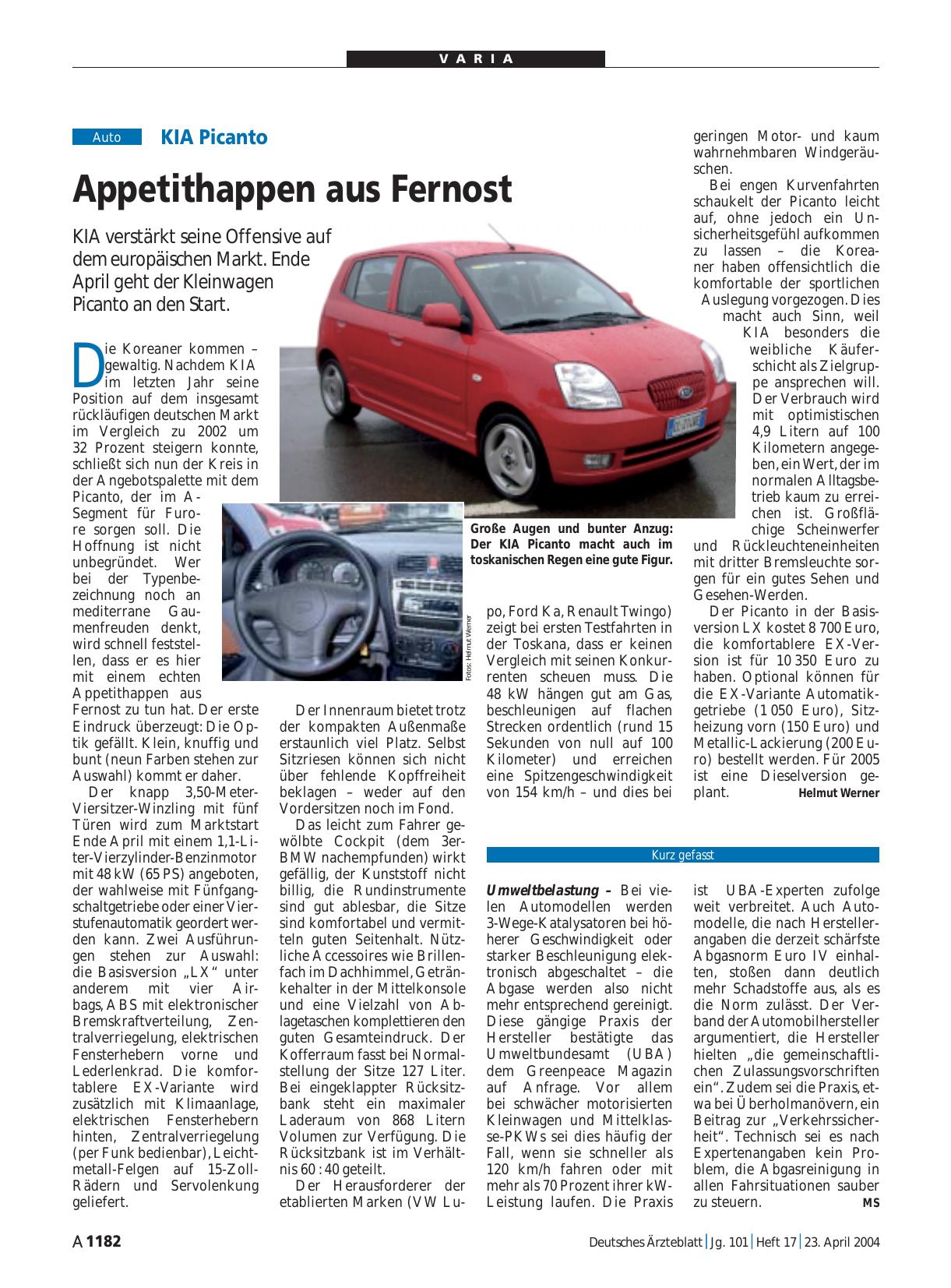 Vorschauseite 1: KIA Picanto: Appetithappen aus Fernost