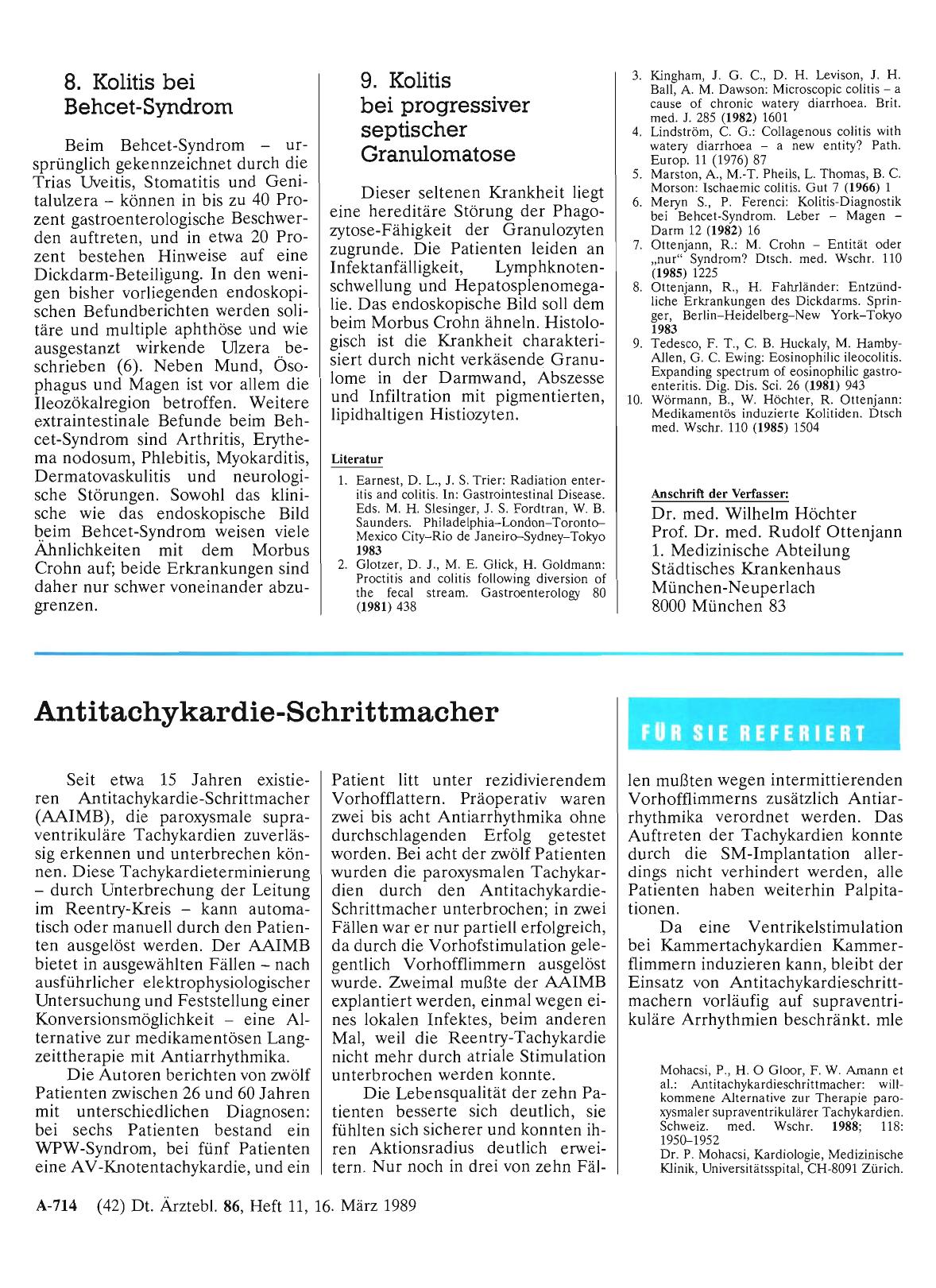 Vorschauseite 1: Antitachykardie-Schrittmacher
