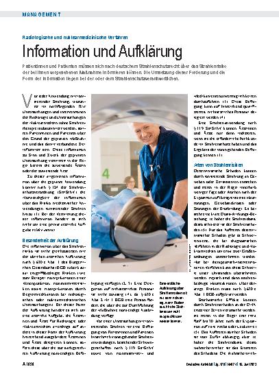 Vorschauseite 1: Radiologische und nuklearmedizinische Verfahren: Information und Aufklärung