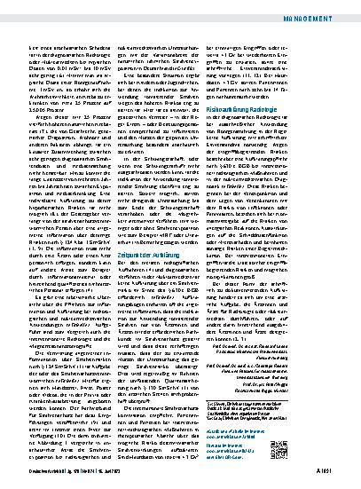 Vorschauseite 2: Radiologische und nuklearmedizinische Verfahren: Information und Aufklärung