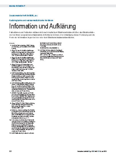 Vorschauseite 3: Radiologische und nuklearmedizinische Verfahren: Information und Aufklärung
