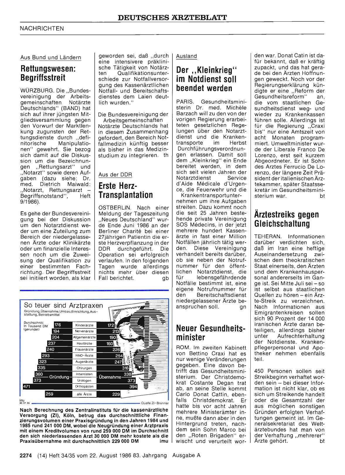 Vorschauseite 1: Der „Kleinkrieg“ im Notdienst soll beendet werden