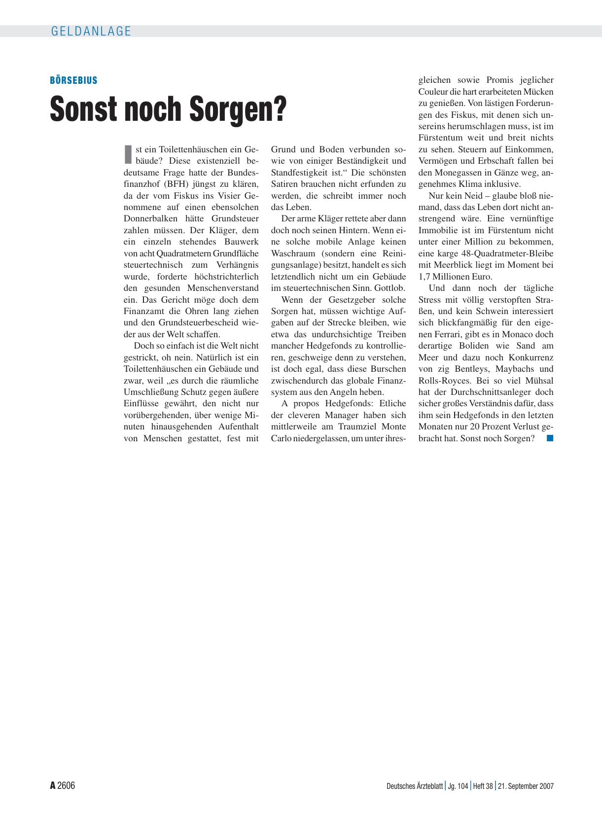 Vorschauseite 1: Sonst noch Sorgen?