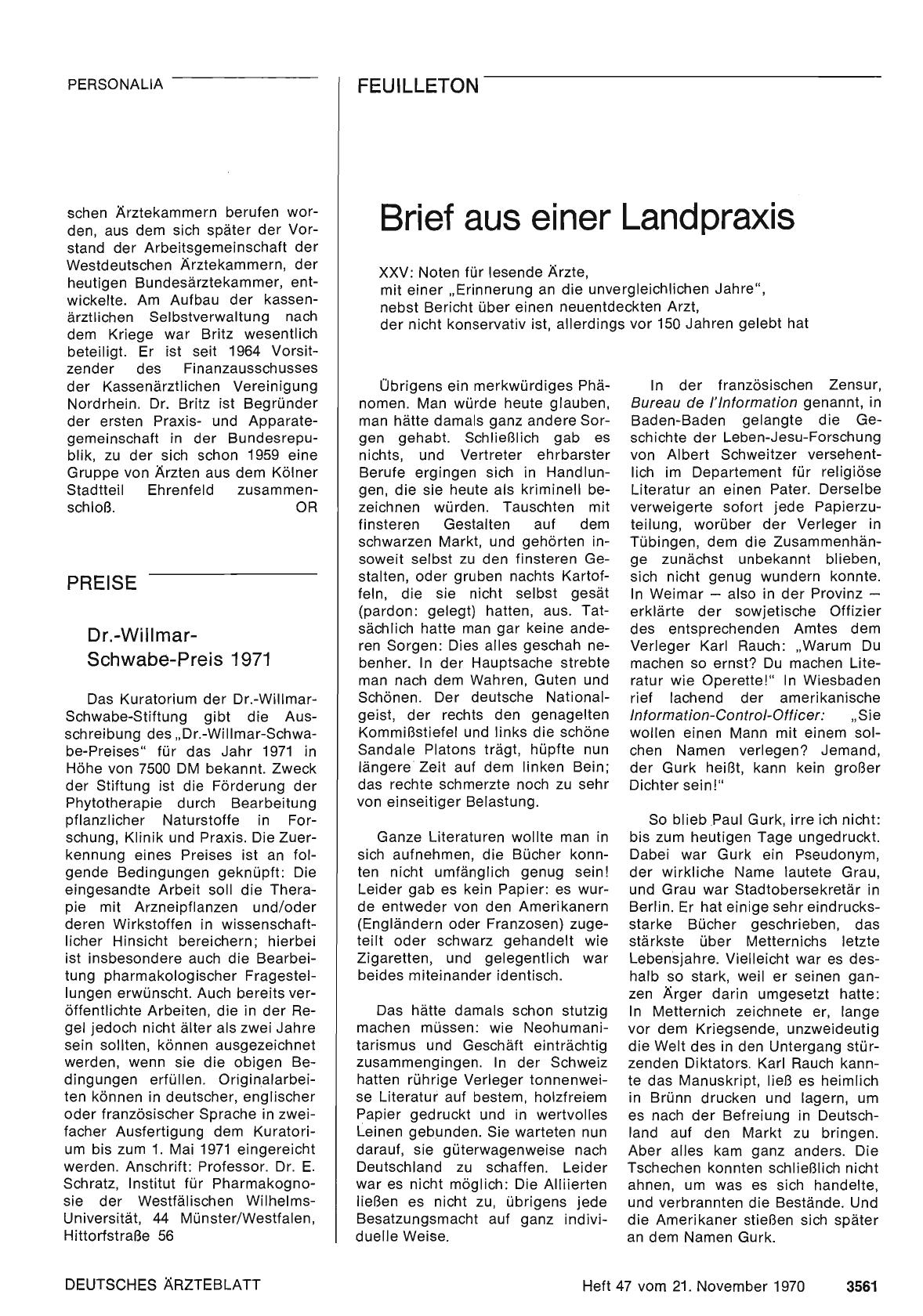 Vorschauseite 1: Brief aus einer Landpraxis