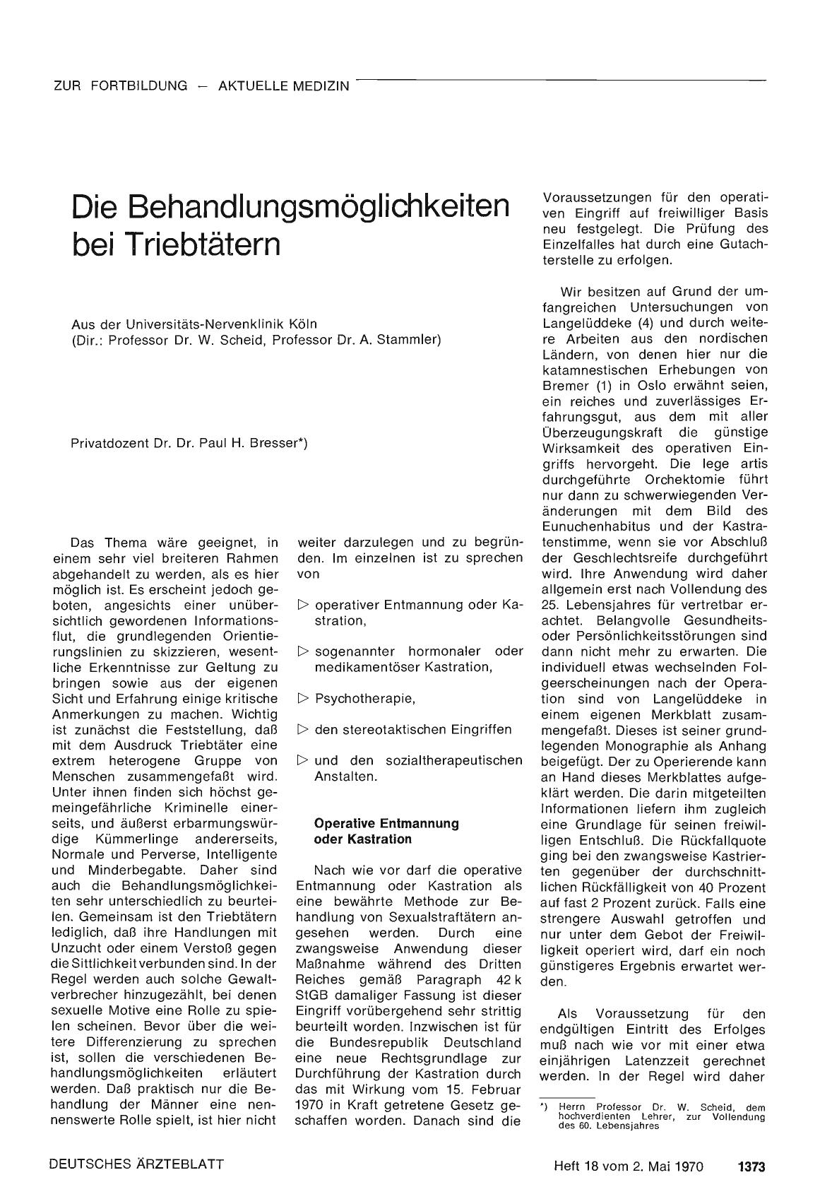 Vorschauseite 1: Die Behandlungsmöglichkeiten bei Triebtätern