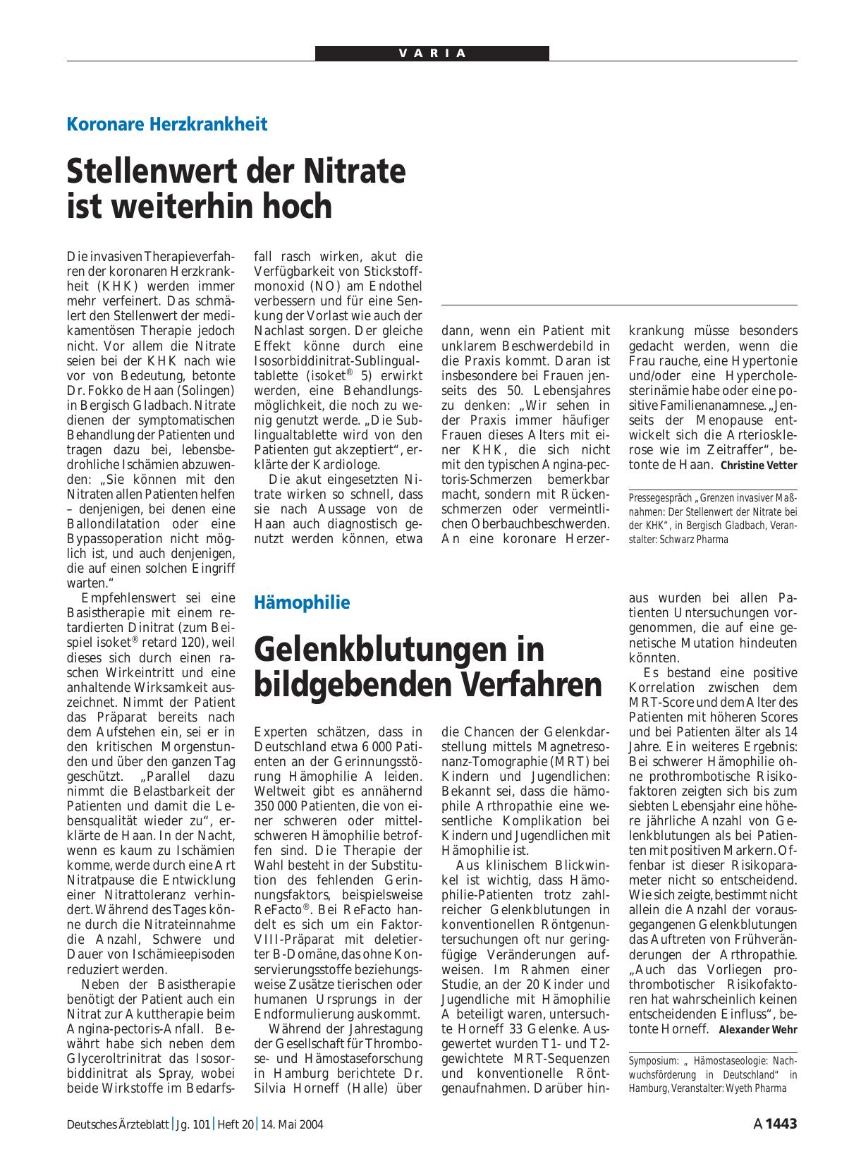 Vorschauseite 1: Hämophilie: Gelenkblutungen in bildgebenden Verfahren