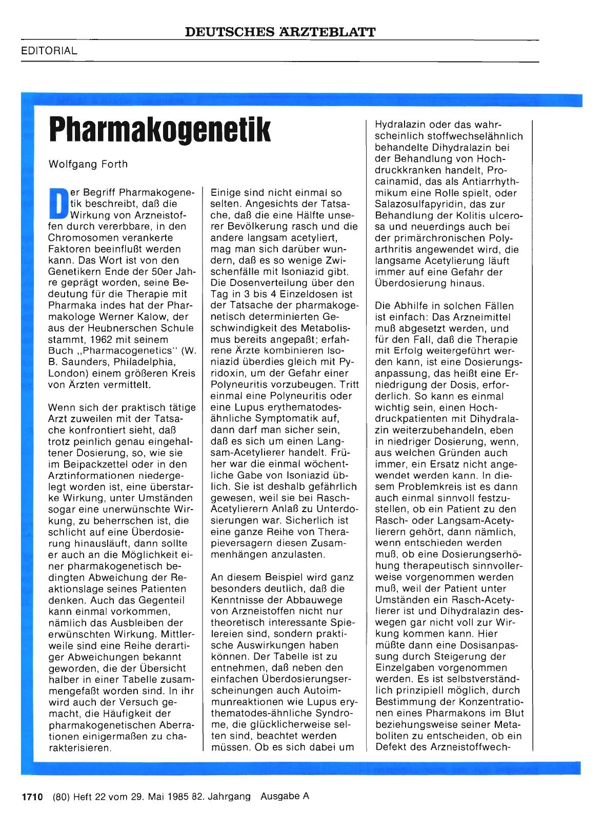 Vorschauseite 1: Pharmakogenetik