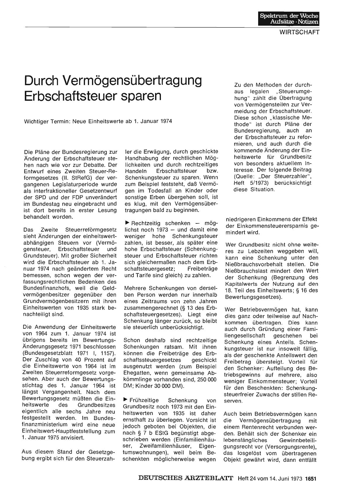 Vorschauseite 1: Durch Vermögensübertragung Erbschaftsteuer sparen