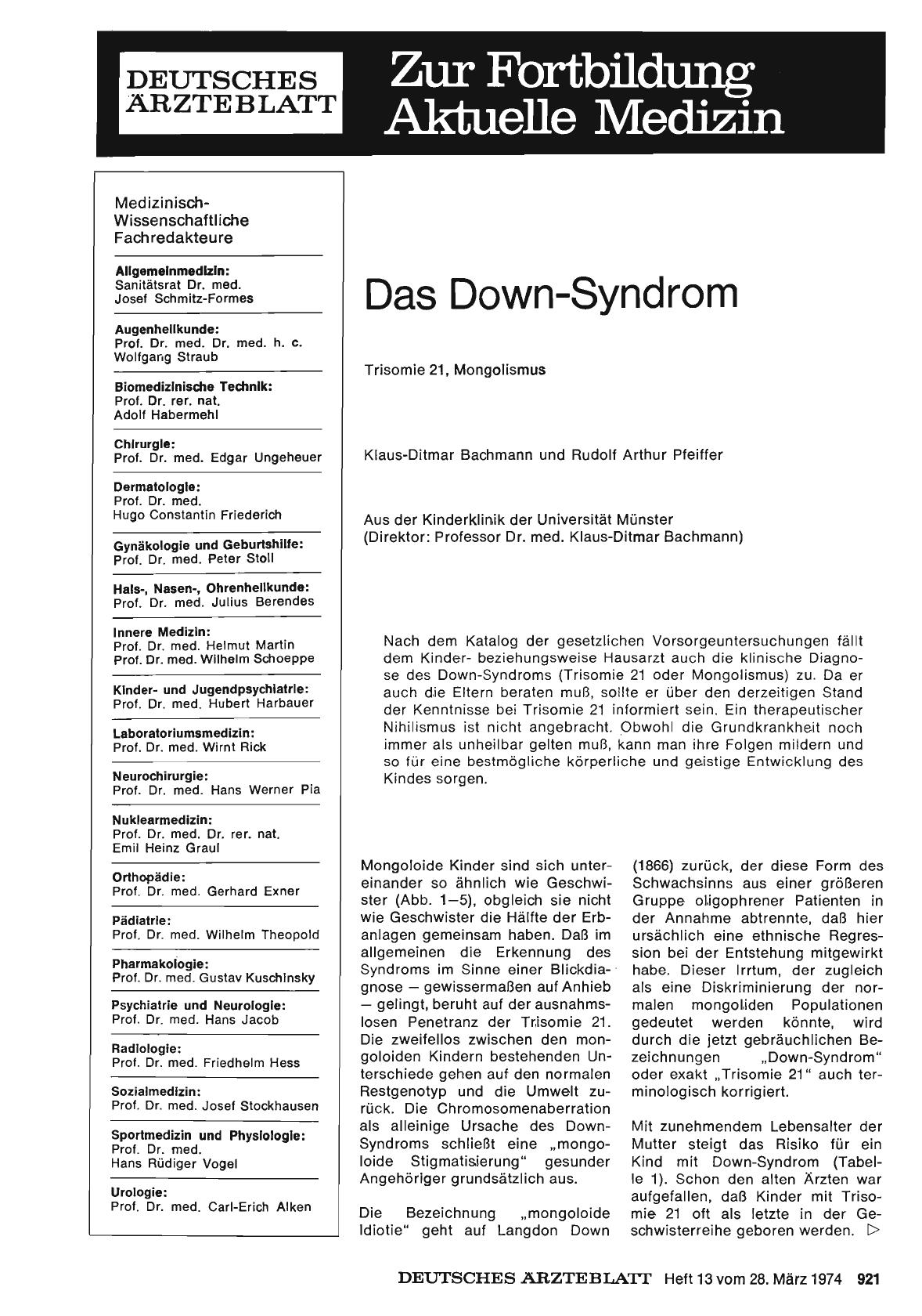 Vorschauseite 1: Das Down-Syndrom