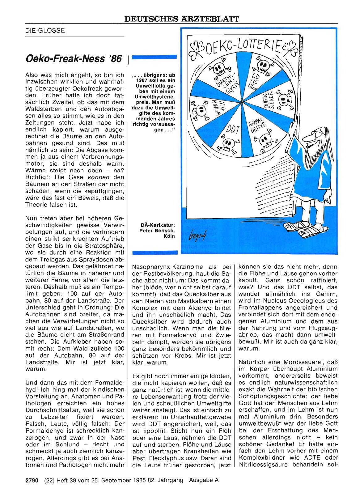 Vorschauseite 1: Oeko-Freak-Ness '86