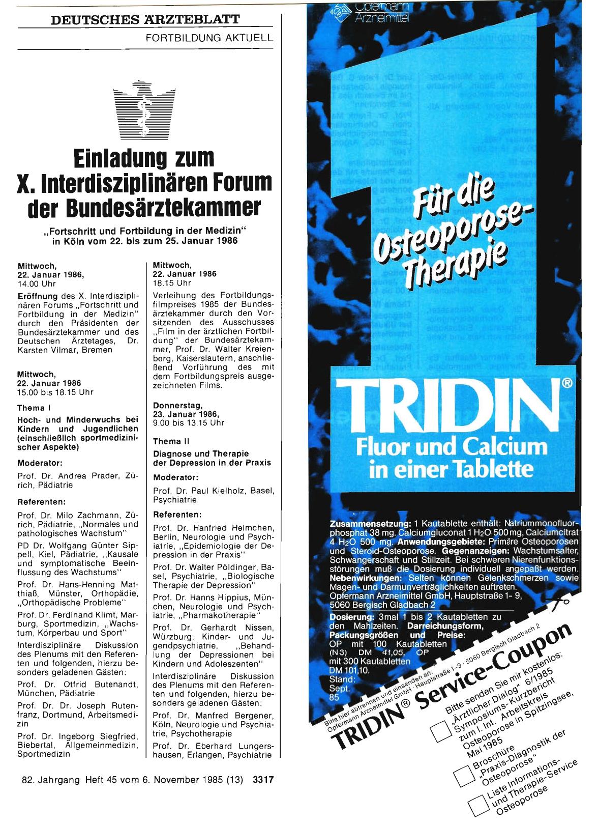 Vorschauseite 1: Einladung zum X. Interdisziplinären Forum der Bundesärztekammer: