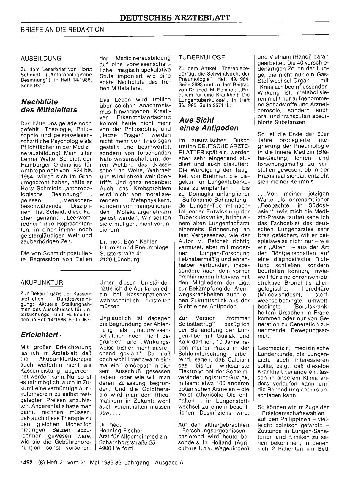 Vorschauseite 1: TUBERKULOSE: Aus Sicht eines Antipoden